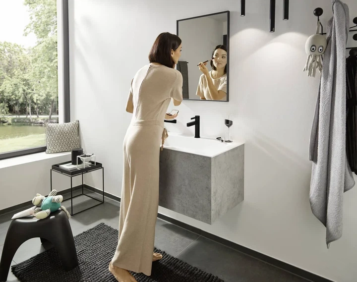 Hansgrohe Finoris 110 Змішувач для умивальника, чорний матовий (76020670) - Фото 4 Hansgrohe Finoris 110 Змішувач для умивальника, чорний матовий (76020670) - зображення 4