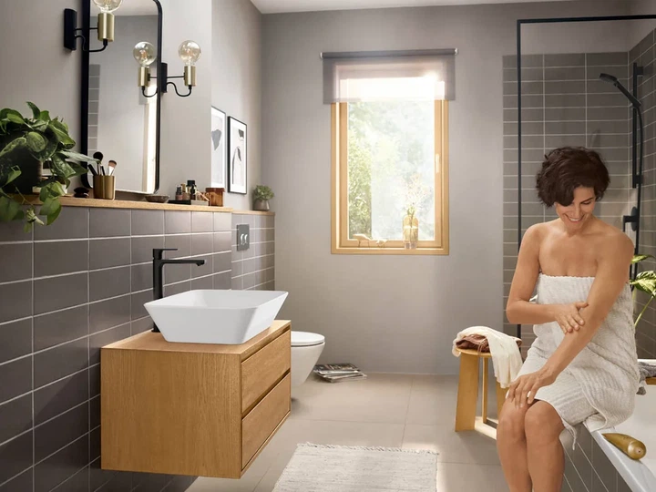 Hansgrohe Rebris E Смеситель для раковины, черный (72591670) - изображение 3