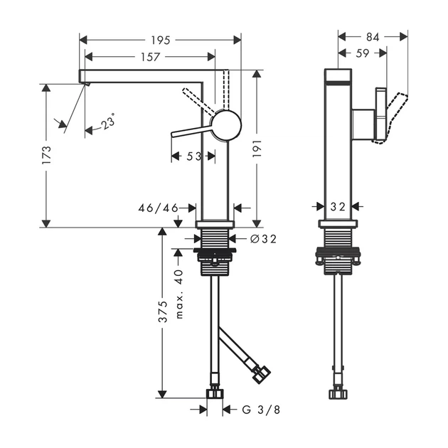 HANSGROHE Tecturis E Змішувач для раковини, білий матовий (73040700) - Фото 3 HANSGROHE Tecturis E Змішувач для раковини, білий матовий (73040700) - зображення 3