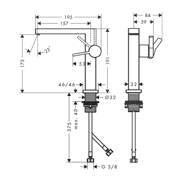 Hansgrohe Tecturis E Змішувач для раковини, бронза (73041140) - зображення 3