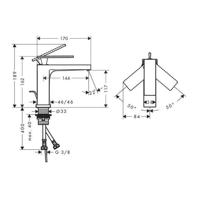 Hansgrohe Tecturis E Смеситель для раковины, бронза (73010140) - Фото 3 Hansgrohe Tecturis E Смеситель для раковины, бронза (73010140) - изображение 3