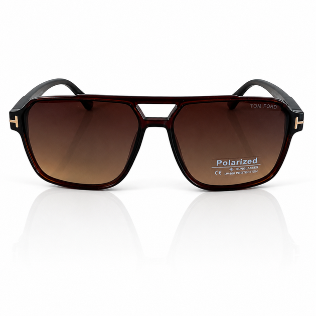 Солнцезащитные очки POLARIZED TF-P00542 C2 Brown Gradient Коричневые - изображение 4