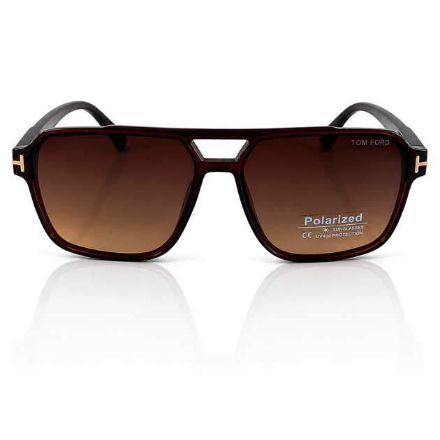 Солнцезащитные очки POLARIZED TF-P00542 C2 Brown Gradient Коричневые - изображение 8