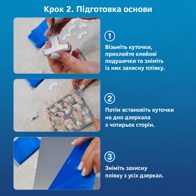 Зеркальный куб-ночник 2в1 Фиолетовые тюльпаны, DIY-набор для творчества и декора - изображение 7