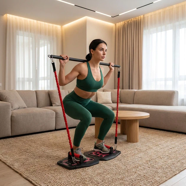 Багатофункціональна дошка для тренувань з еспандерами Gymtek FlexBoard G-42913 Рожево-чорна (5905884429136) - Фото 13 Багатофункціональна дошка для тренувань з еспандерами Gymtek FlexBoard G-42913 Рожево-чорна (5905884429136) - зображення 13
