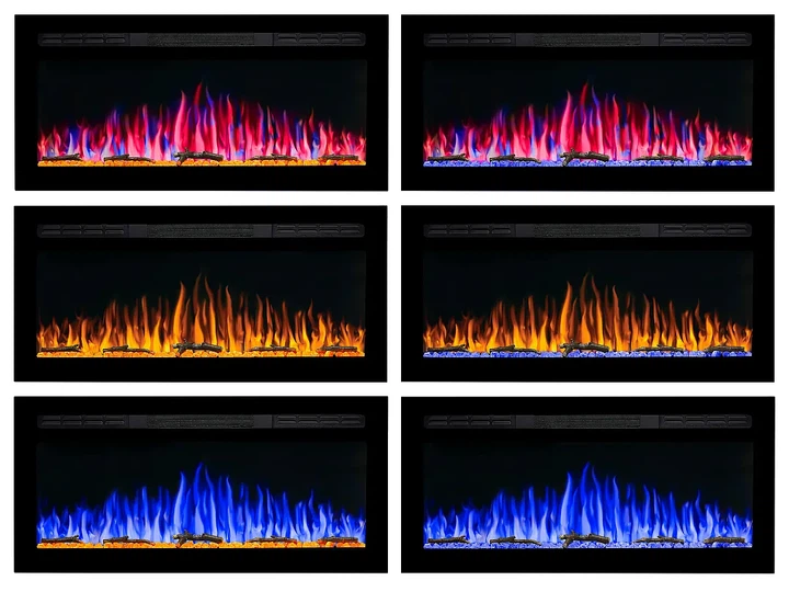 Электрокамин ArtiFlame AF37WR настенный встраиваемый 3D визуализации пламени со звуком с обогревом - изображение 5