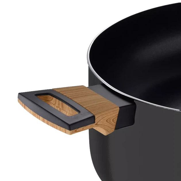 Кастрюля с крышкой Bergner Earth black 28 см 6 л (BG-32037-BK) - изображение 5