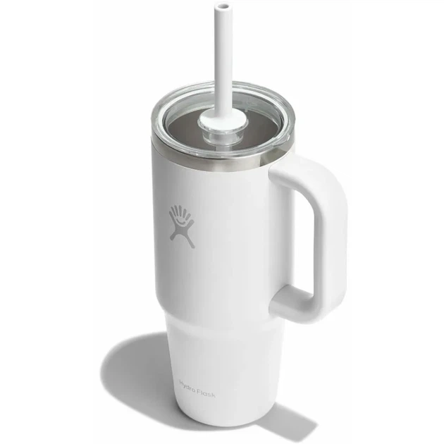 Термочашка Hydro Flask 700 ml Travel Tumbler Clear Lid Білий - зображення 2