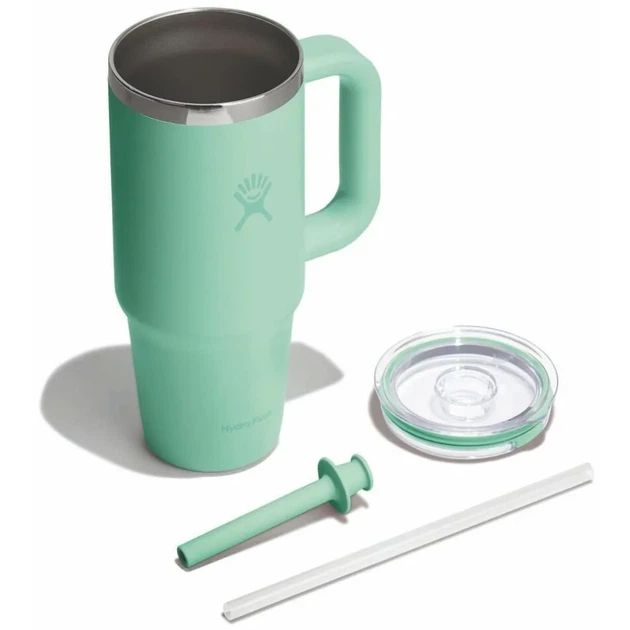 Термогорнятко Hydro Flask 700 ml Travel Tumbler Clear Lid mermaid green зелене - Фото 4 Термогорнятко Hydro Flask 700 ml Travel Tumbler Clear Lid mermaid green зелене - зображення 4