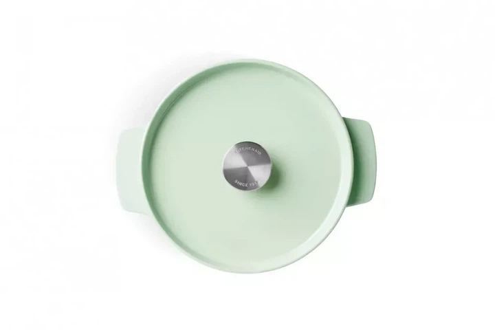 Каструля чавунна з кришкою KitchenAid 22 см 3,3 л колір фісташковий (CC007433-001) - зображення 2