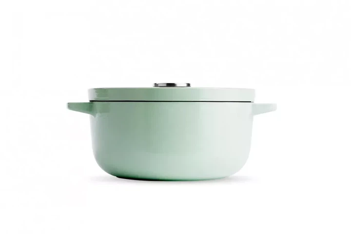 Каструля чавунна з кришкою KitchenAid 22 см 3,3 л колір фісташковий (CC007433-001) - зображення 4