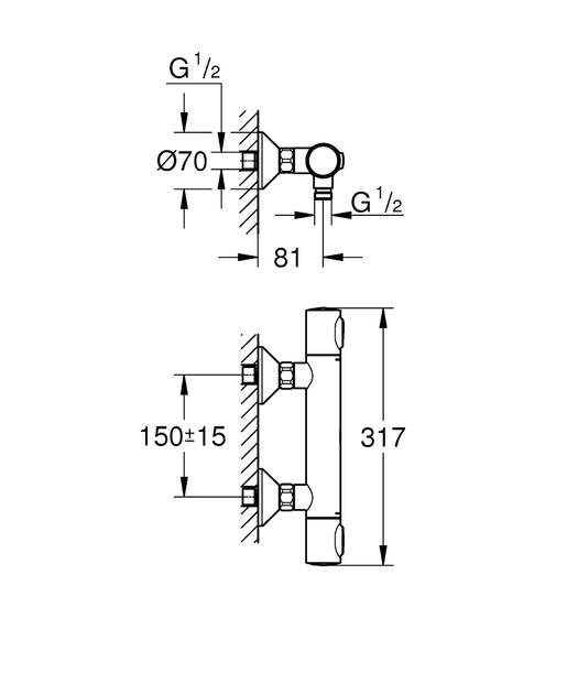 Змішувач для душу Grohtherm 500 34793000 Grohe - изображение 3