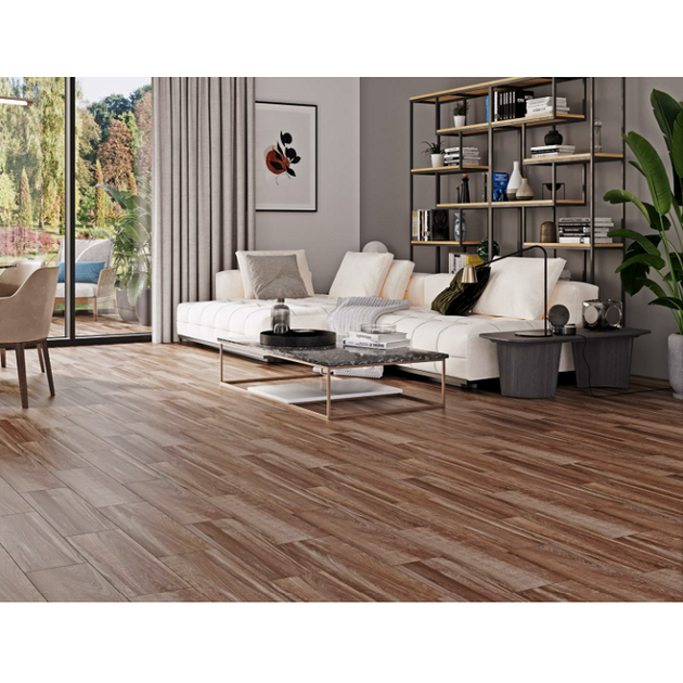 Керамогранітна плитка Cersanit Flaxwood Brown 19x60 - изображение 2