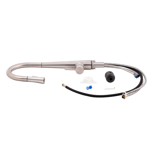 Змішувач для кухні Evicka з висувним виливом QTEVI91103UN Brushed Nickel PVD Qtap - изображение 7