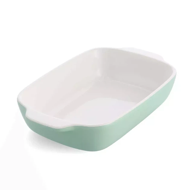Форма для випічки з кришкою KitchenAid керамогранітна 31,2x18,8x7,2 см 1,9 л фісташковий колір (CC007425-001) - зображення 3