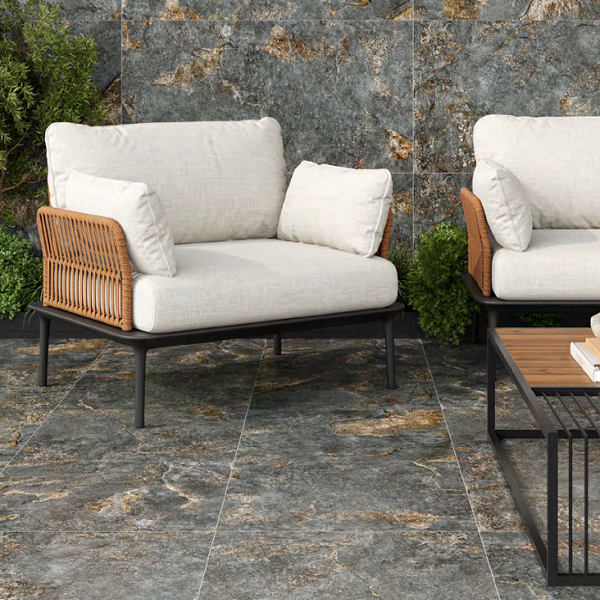 Керамогранітна плитка Cersanit Stone Galaxy Graphite Matt Rect 60x60 - изображение 2