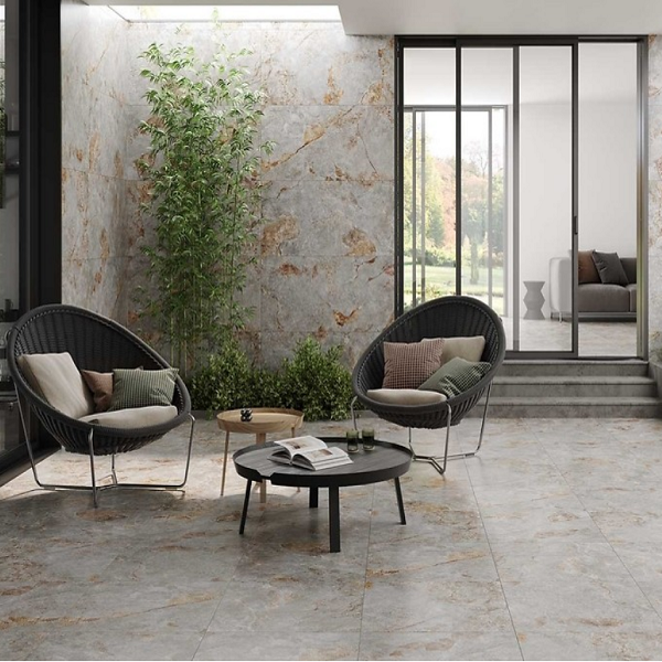 Керамогранітна плитка Cersanit Stone Galaxy Light Grey Matt Rect 60x60 - изображение 2