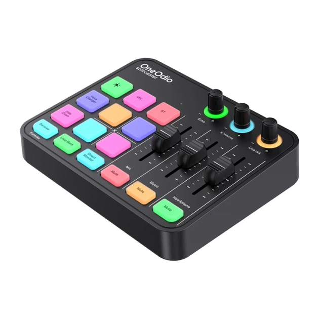 Микшер аудио и звуковая карта OneOdio Solocaster - Фото 3 Микшер аудио и звуковая карта OneOdio Solocaster - изображение 3