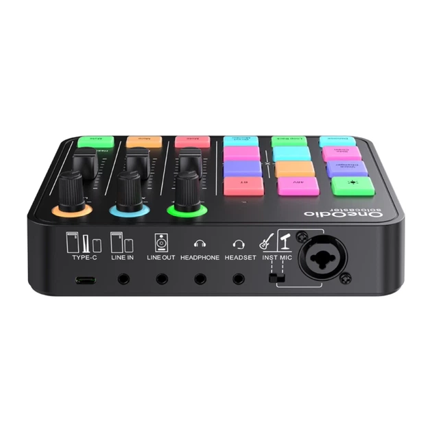 Микшер аудио и звуковая карта OneOdio Solocaster - Фото 5 Микшер аудио и звуковая карта OneOdio Solocaster - изображение 5
