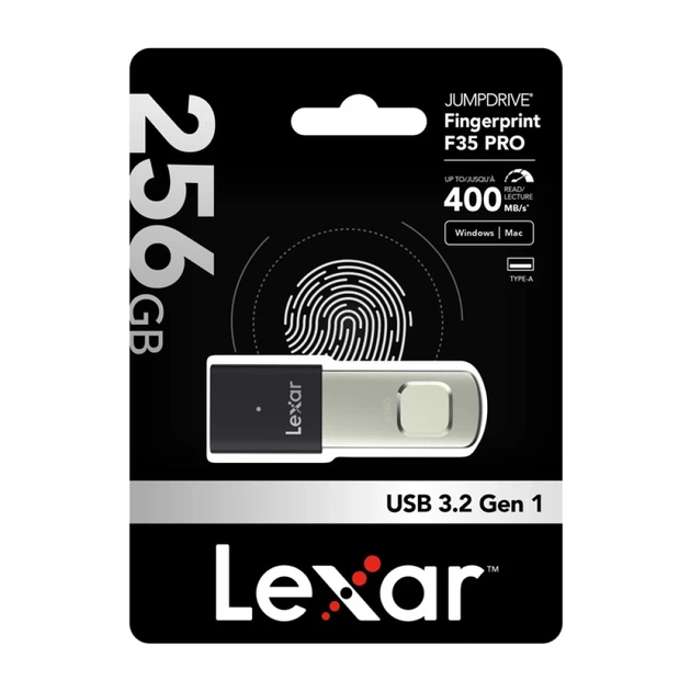 Флеш-драйв Lexar Fingerprint F35 Pro USB 3.2 256GB (LJDF35P256G-RNBNG) - изображение 6