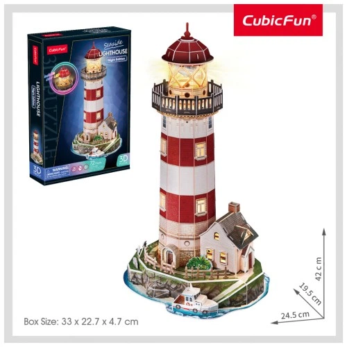 Пазл Cubic Fun тривимірний Night edition Маяк із LED-підсвічуванням (L540h) Cubic Fun L540h 1049107 - зображення 2
