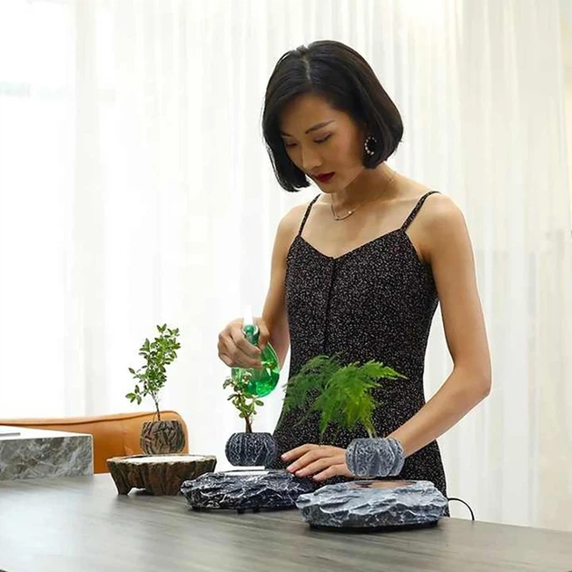Магнітний левітаційний горщик для рослин HCNT Magnetic Levitating Pot M5B-PW Brown - изображение 3