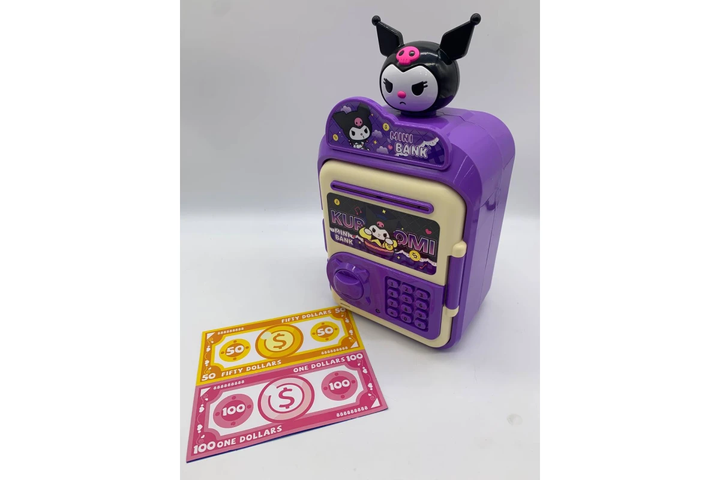 Детский Электронный Сейф-Копилка Mini Bank Kuromi с Кодовым Замком и Купюроприемником Электронный сейф копилка Mini Bank Kuromi - изображение 4