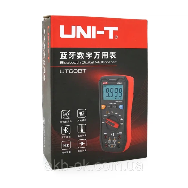 Цифровой мультиметр UNI-T UT60BT True RMS Bluetooth профессиональный тестер напряжения, тока, сопротивления и температуры - изображение 6