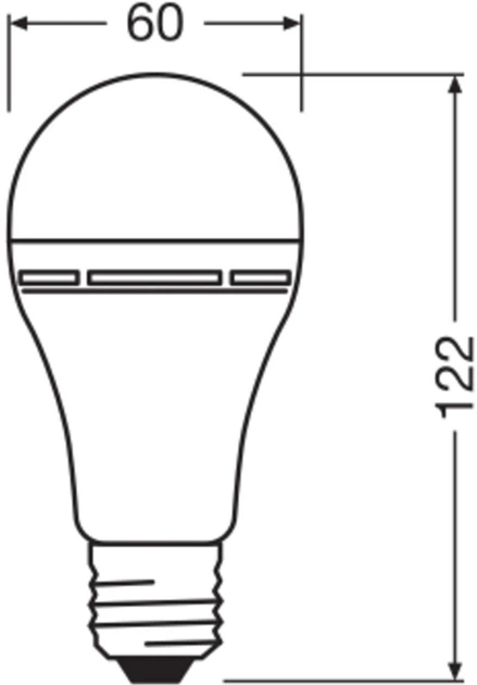 Світлодіодна лампа OSRAM LED E27 8Вт 806Лм 4000К A60 акумуляторна (4099854190131) - Фото 6 Світлодіодна лампа OSRAM LED E27 8Вт 806Лм 4000К A60 акумуляторна (4099854190131) - изображение 6