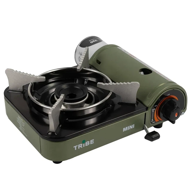 Газова туристична плита Tribe Mini T-HD-0010 портативна одноконфорочна з п’єзопідпалом, кейс - Фото 3 Газова туристична плита Tribe Mini T-HD-0010 портативна одноконфорочна з п’єзопідпалом, кейс - зображення 3