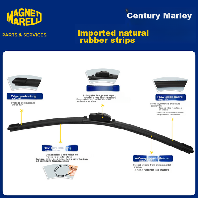 Щетки стеклоочистителя MAGNETI MARELLI серии Shuyang для Tesla Model Y, 26/20 дюймов - изображение 6