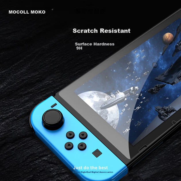 Защитная пленка Moko из закаленного стекла для Nintendo Switch 2 OLED, полное покрытие, японская версия - изображение 4