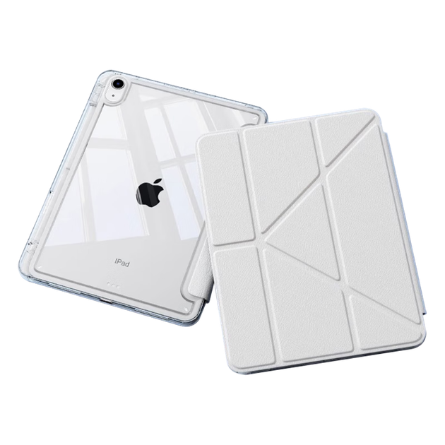 Чехол NEYAA для iPad 11 и 12 дюймов акриловый прозрачный с отсеком для стилуса, противоударный, ледяной синий - изображение 4