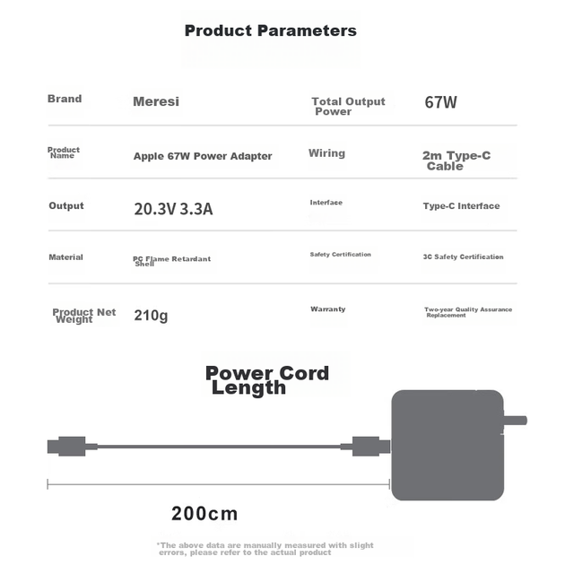 Зарядное устройство Mryc USB-C 67 Вт с кабелем Type-C для MacBook Pro и Air A2442, A2681 - изображение 11