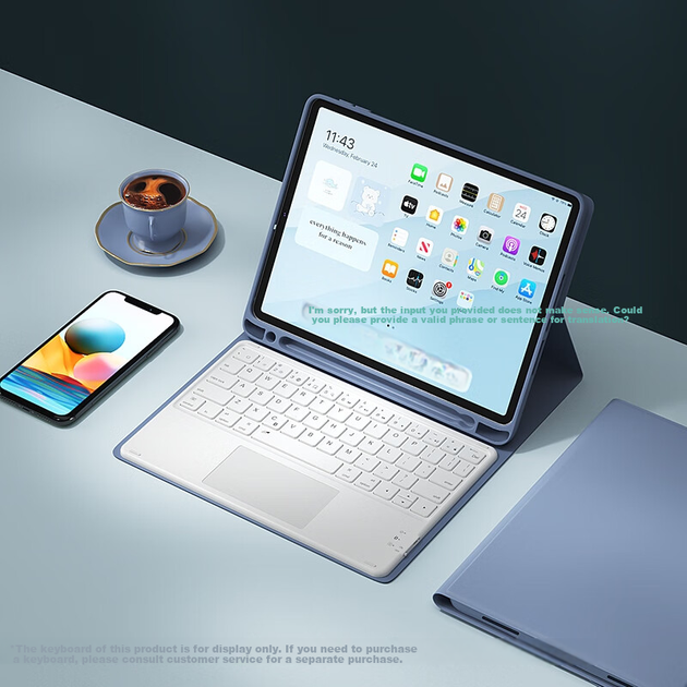 Чехол BOW HC018 для iPad 10 поколения 10.9 дюйма магнитный съемный с держателем стилуса, лавандовый - Фото 4 Чехол BOW HC018 для iPad 10 поколения 10.9 дюйма магнитный съемный с держателем стилуса, лавандовый - изображение 4
