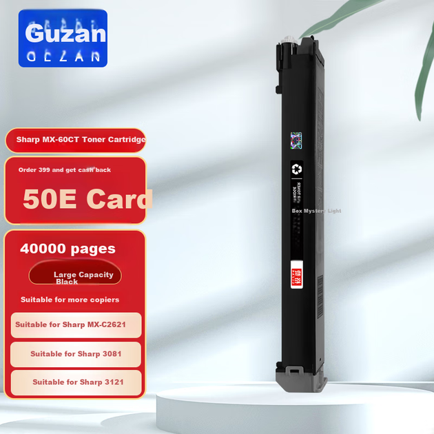 Тонер Gezan для Sharp (MX-60CT) MX-C3081/C3581/C4081 повышенной емкости с чипом Black - изображение 5