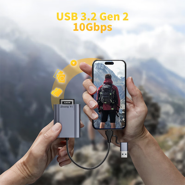 Картридер ShiliFan USB 3.2 для карт CFexpress Type B, 10 Гбіт/с - зображення 8