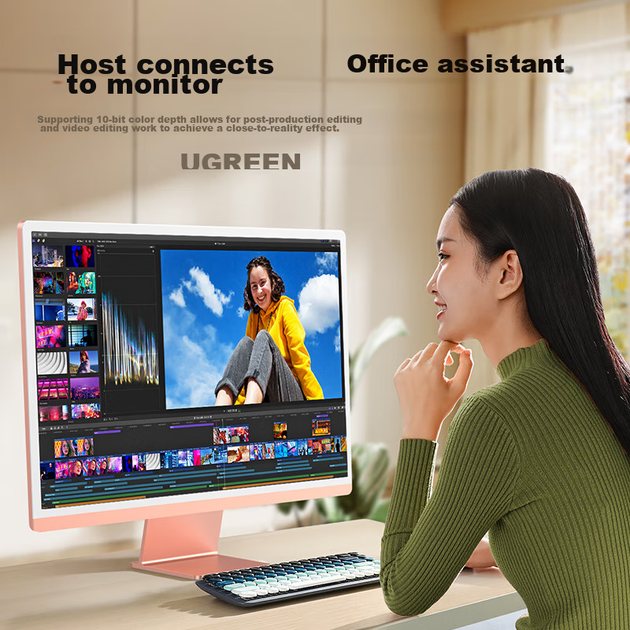Кабель Ugreen DP102 DisplayPort - DisplayPort 1.2 4K 3 м (10212) - Фото 5 Кабель Ugreen DP102 DisplayPort - DisplayPort 1.2 4K 3 м (10212) - зображення 5