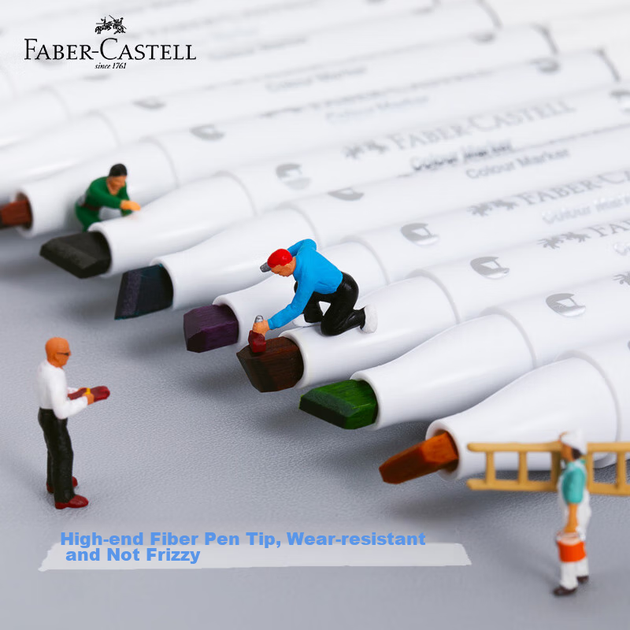 Маркери акварельні Faber-Castell 553660 для дітей, 60 кольорів, у пеналі - зображення 10