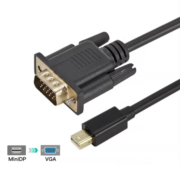 Кабель Mini DisplayPort to VGA 15-pin 1.8м Stone ST-MDPV-1.8M - изображение 2