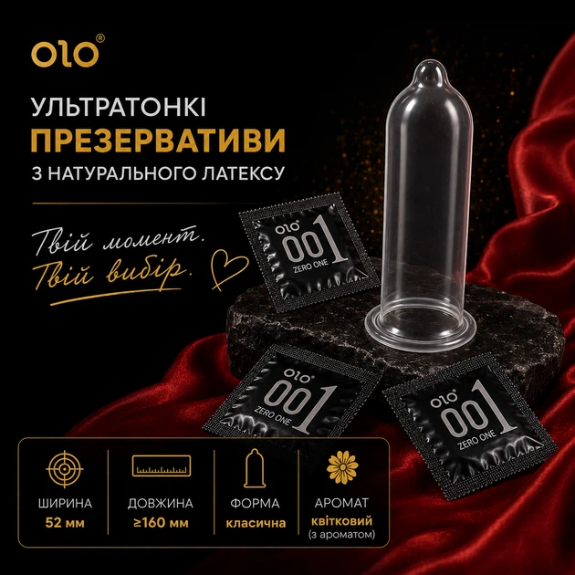 Презервативи OLO Zero1One 001 Ультратонкі латексні з гіалуроновою змазкою 10 шт (ROZ6501053718) - Фото 2 Презервативи OLO Zero1One 001 Ультратонкі латексні з гіалуроновою змазкою 10 шт (ROZ6501053718) - изображение 2