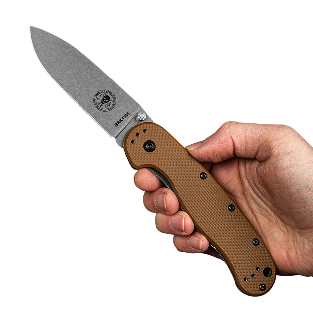 Ніж складаний ESEE Avispa, замок Frame Lock, лезо Plain Stonewashed D2, руківя Coyote Brown FRN, Тайвань, BRK1302CB - Фото 11 Ніж складаний ESEE Avispa, замок Frame Lock, лезо Plain Stonewashed D2, руківя Coyote Brown FRN, Тайвань, BRK1302CB - изображение 11