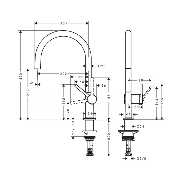 Hansgrohe Talis 220 Кухонный смеситель, хром (72804000) - изображение 4