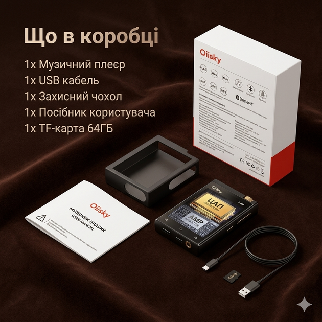 Аудіоплеєр OilSky M308 з підтримкою LDAC DSD512 Hi-Res Lossless 80 ГБ MAX97720, Bluetooth, Wi-Fi, Android - Фото 8 Аудіоплеєр OilSky M308 з підтримкою LDAC DSD512 Hi-Res Lossless 80 ГБ MAX97720, Bluetooth, Wi-Fi, Android - изображение 8