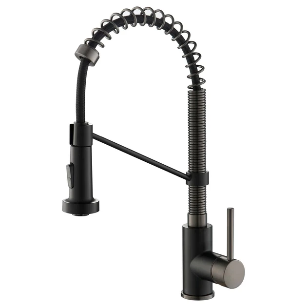 Kraus KPF-1610 Смеситель кухонный, матовый черный (KPF-1610MBSB) - Фото 1 Kraus KPF-1610 Смеситель кухонный, матовый черный (KPF-1610MBSB) - изображение 1