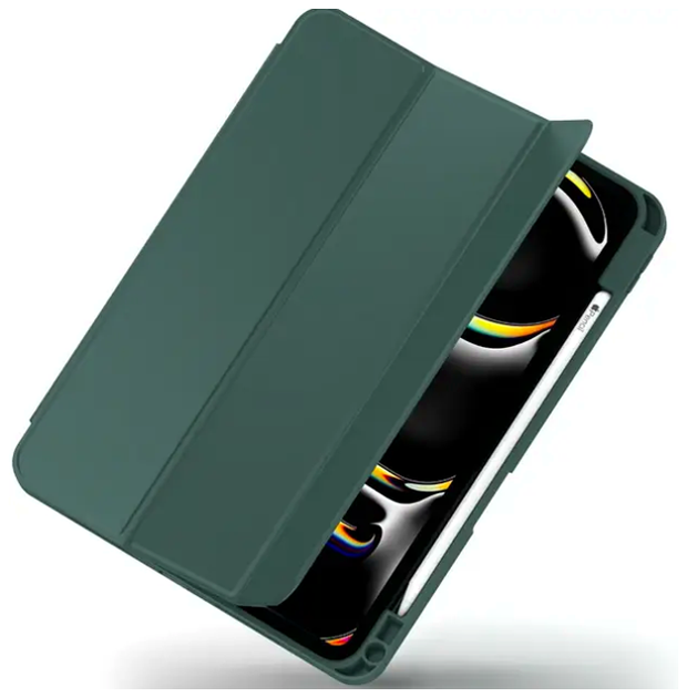 Чехол-книжка противоударный Smart Case для iPad Pro 12,9 2018 2020 2021 2022 iPad Air 13 2024 2025 2026 темно-зеленый PT-14404 - изображение 5