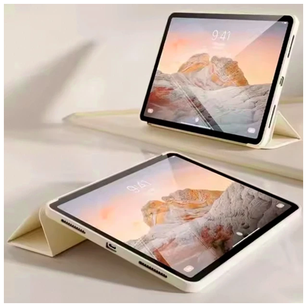Чехол-книжка Smart Case для iPad Mini 6 7 8 3 дюйма искусственная кожа магнитный белый PT-11342 - зображення 5