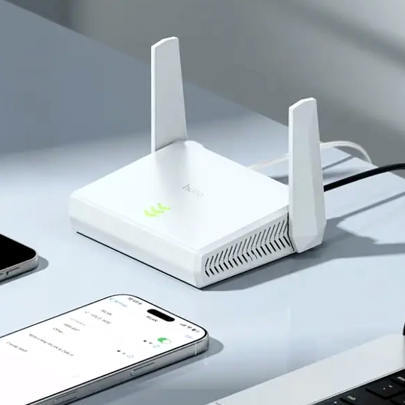 Адаптер WiFi Hoco HI36 беспроводной роутер для дома и офиса с поддержкой WiFi4 3000 Mbps черный - изображение 8