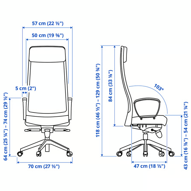 Офисное кресло MARKUS, меньший размер IKEA 305.888.00 - изображение 9
