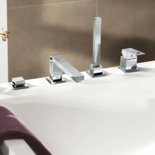 Grohe Eurocube Змішувач на борт ванни, хром (19897001) - Фото 3 Grohe Eurocube Змішувач на борт ванни, хром (19897001) - зображення 3